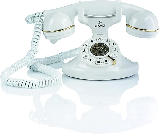 Brondi Vintage 10 Telefono Fisso, Bianco